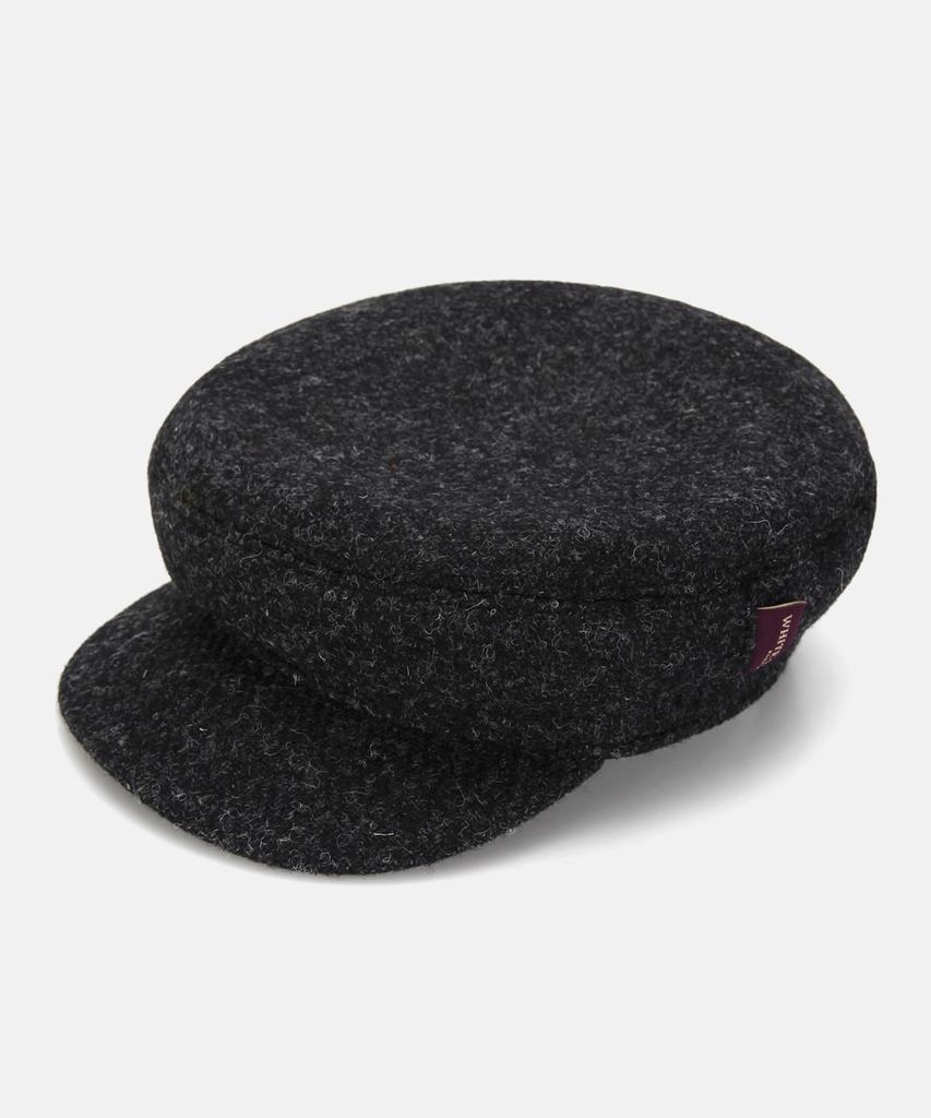 Hwaiteusaenjeu Фирменная кепка-восьмиклинка из твида Harris 'Huckleberry Charcoal'