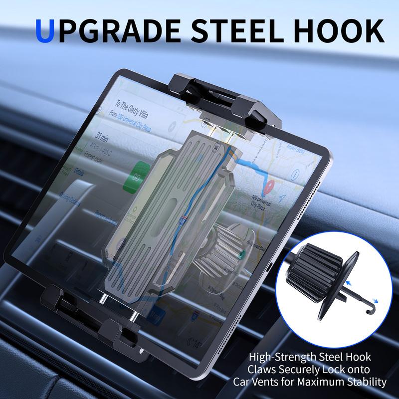 Homhu Car Tablet Holder 4-14 Inch Universal Adjustable Car Air Vent Mount Stand for IPhone IPad Air Mini Samsung Xiaomi Tablets