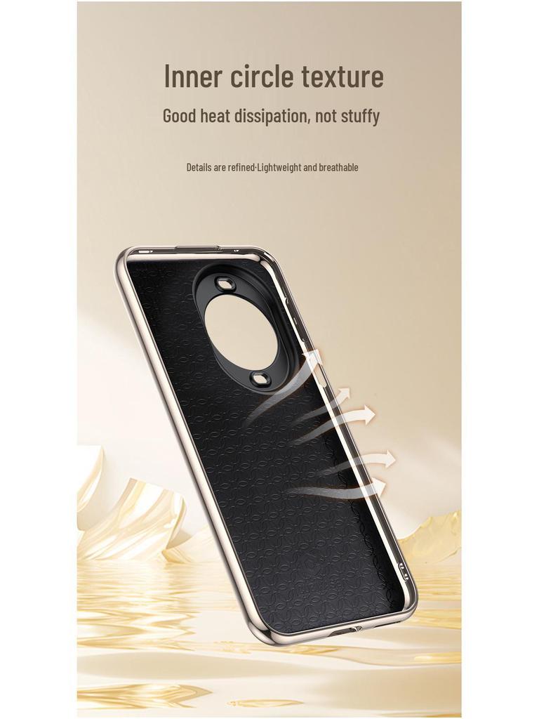 Кожаный противоударный чехол для телефона Huawei nova 14 Pro/Ultra с магнитной подставкой