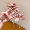 Black Tassel Elegant Vintage Bow Pearl Chain Hairpins Sweet Hair Decorate Headband Hair Clips for Hairpins for Girls Hair Pin