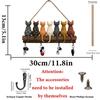 Cat Back Shape Key Holder Wooden Key Hanger Gift Wall Mounted Key Rack  Home Entryway Hallway