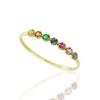 Protective Rainbow Colored Natural Stone Amulet 10K Size 7 [Miwa Houseki] Ring, Gold,