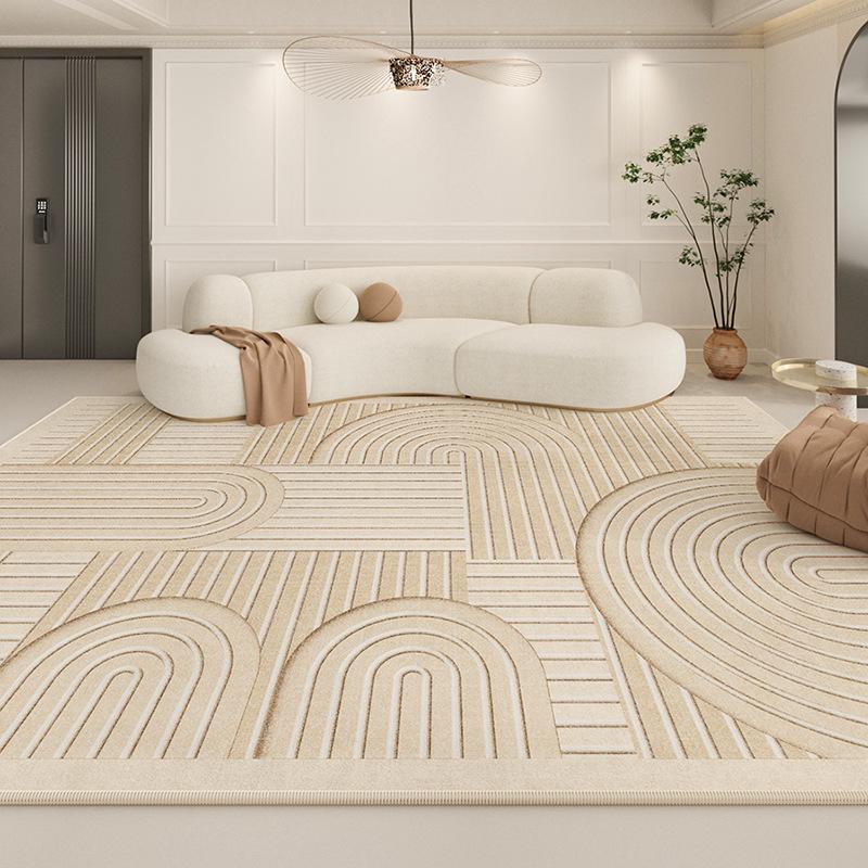 Ковер для гостиной Cream Velvet Loop - водонепроницаемый, спальня и домашний декор 2024