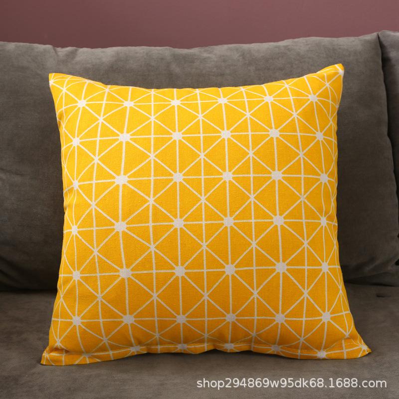 Льняная наволочка в скандинавском стиле с логотипом для дома и дивана