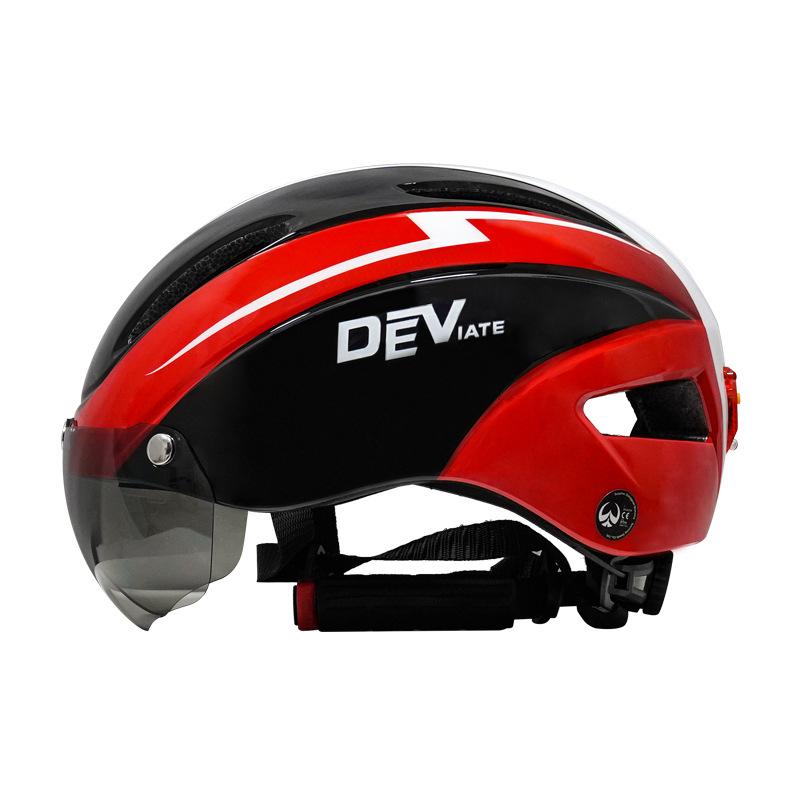 Bike Helmet with Light Goggles Cycling Bike Helmet Mountain Bike Helmet with Goggles
