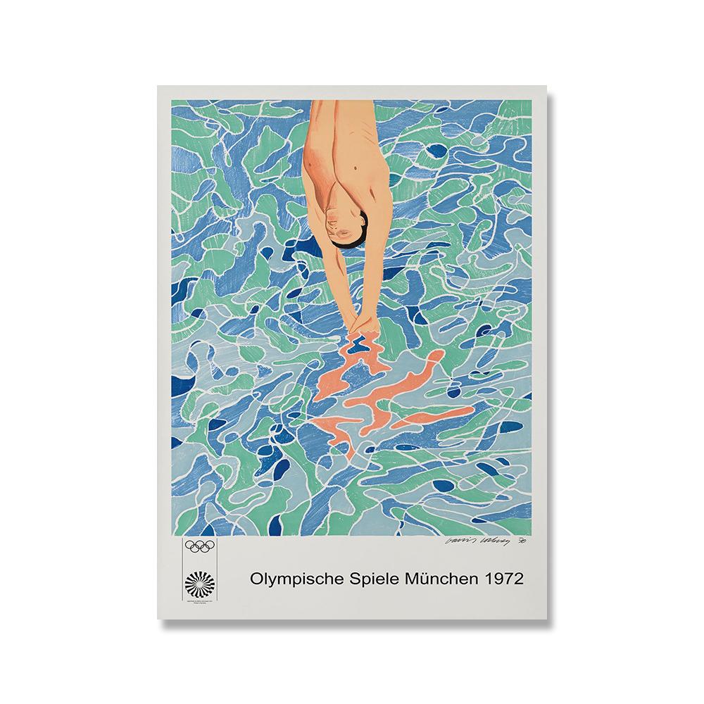 David Hockney Art Prints Exhibition Vintage Canvas Poster Abstract Artwork Painting Wall Pictures for Living Room Wall Art Decor