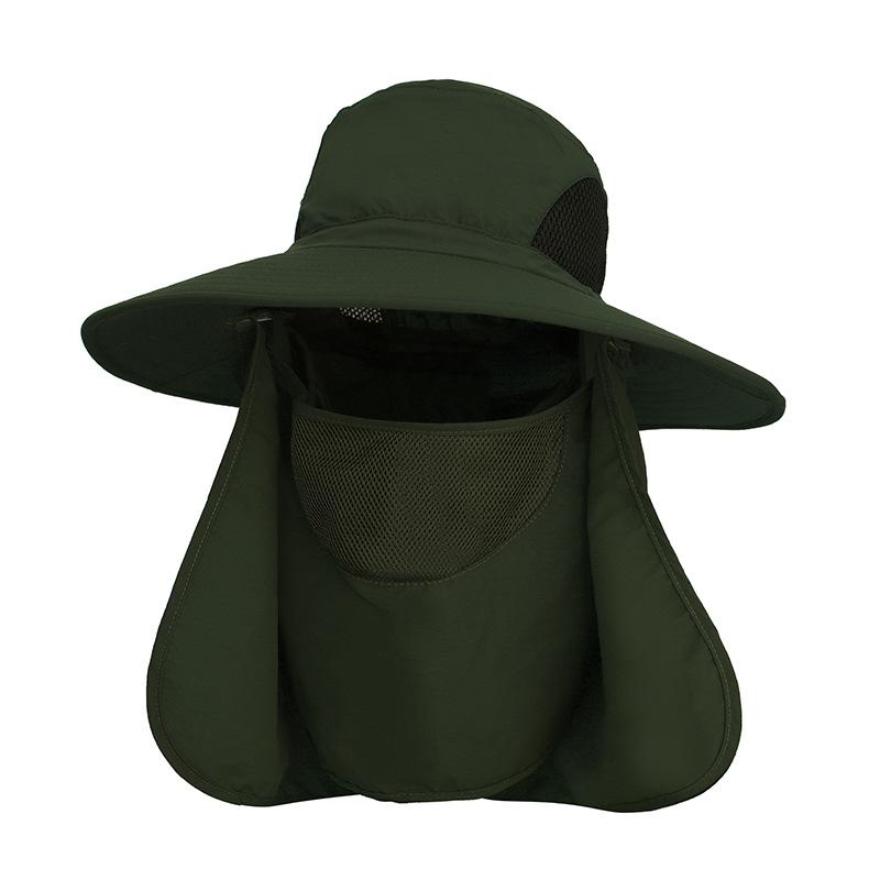 Летние шляпы от солнца 2 в 1 для женщин и мужчин, защита от ультрафиолета, панама с шейным клапаном, дышащая сетчатая рыбацкая шапка, уличная походная шляпа