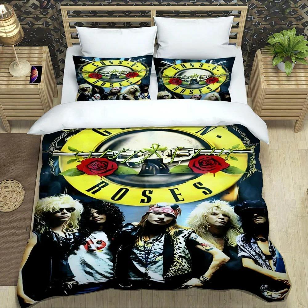 Rock Band Guns N' Roses Bedding Sets Exquisite Bed Supplies Set Duvet Cover Bed Comforter Set Bedding Set Luxury Birthday Gift