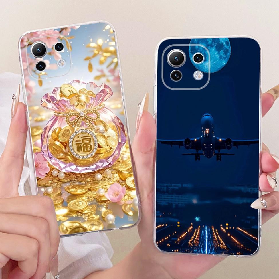 Clear Casing For Xiaomi Mi 11 Lite 4G Cover For Xiaomi Mi 11 Lite 5G Case Cute Cat Fashion Butterfly Funny Painted
