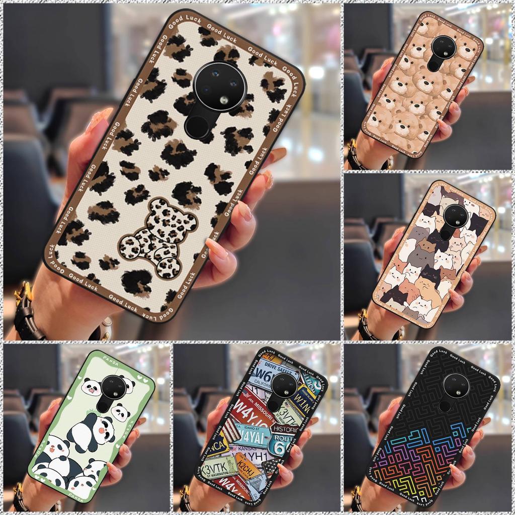 Durable Silicone Phone Case For Nokia 6.2/7.2 Anti-knock Cover Cute Back Cover Dirt-resistant TPU Soft Case Protective