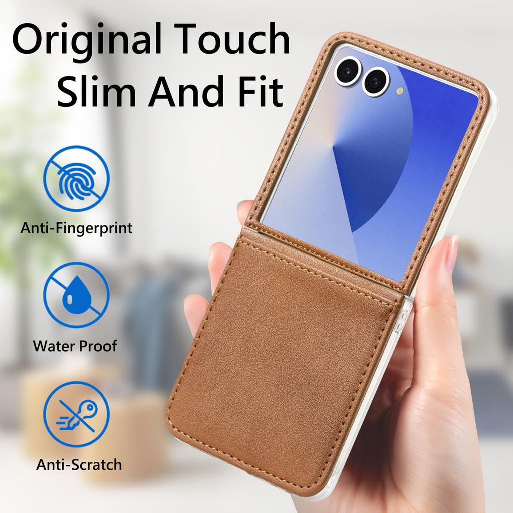 Кожаная сумка-чехол с держателем для карт класса люкс для Samsung Galaxy Z Flip7 5G Flip5 Flip 7 6 Flip6 Flip4 Flip 5 4 3 2 Flip3 Flip2