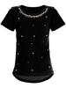 Girls T-shirt with Faux Pearls