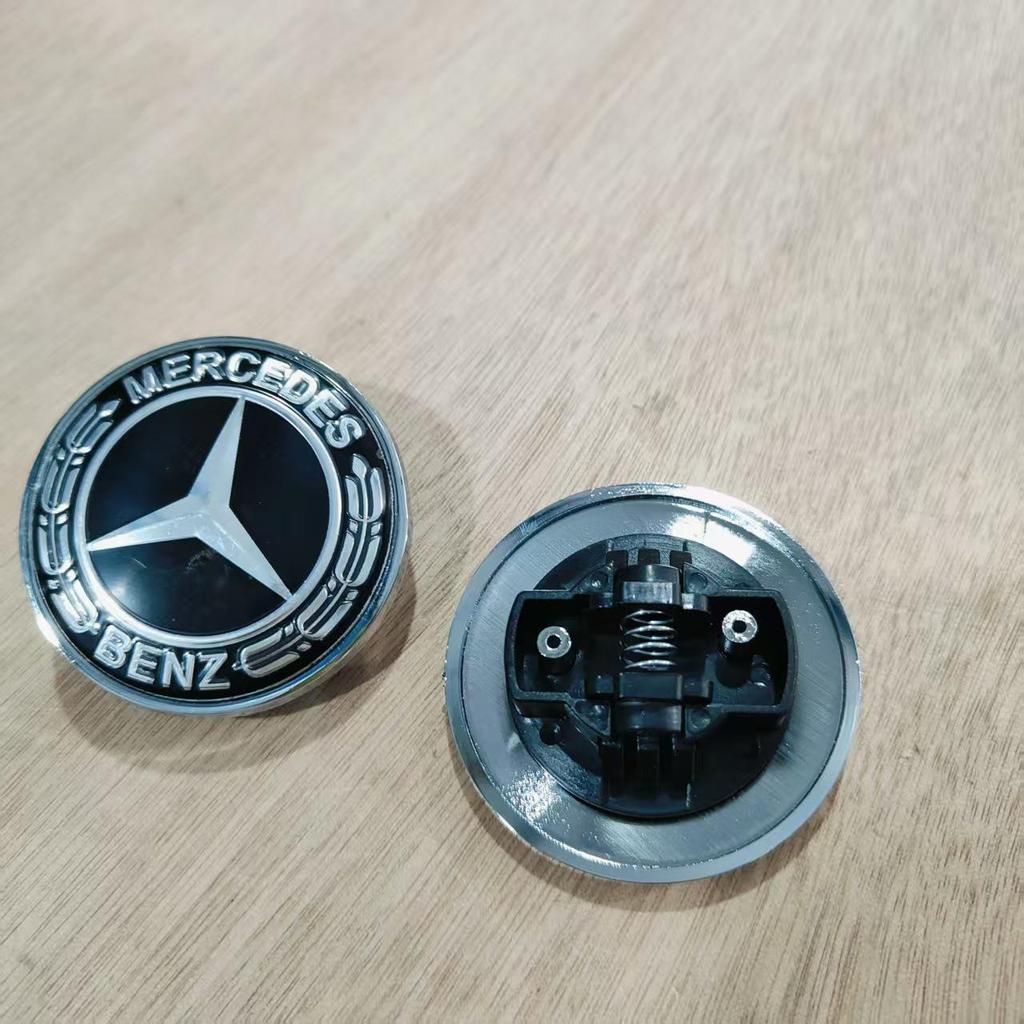 ABCERS Hood Emblem Decoration for Mercedes-Benz GLC, GLK, CLA, CLS – Flat Design with Spring