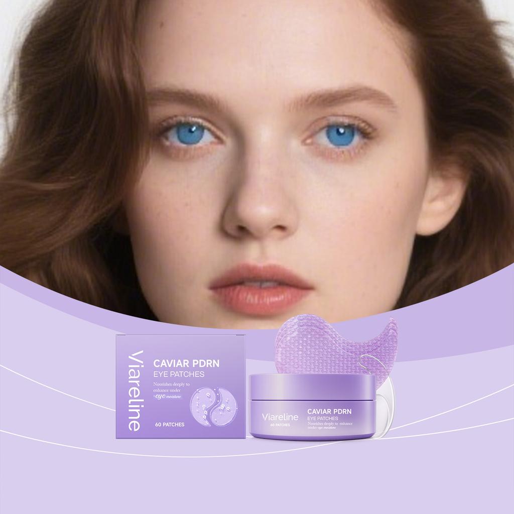VIARELINE Caviar Hydrating Eye Masks, Lightweight & Moisturizing