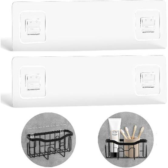Adhesive Hooks for Sink Caddy,Replacement Adhesive Hooks for Sponge Holder,Kitchen Sink Caddy Hook,No Drilling,Adhesive Strip Kitchen Hooks Strong -2