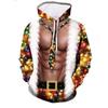 Men's Hooded Sweatshirt 3D Printing Fashion Spring Autumn Christmas New Fitness Abs Men Cross-border Europe and the United States