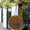 1/2Pcs 20/25CM Artificial Boxwood Topiary Ball UV Resistant Weather-proof Hanging Faux Flower Greenery