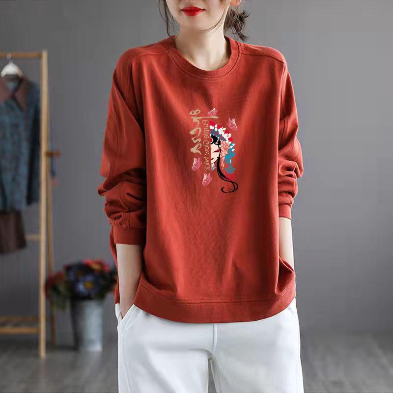 Женская толстовка-свитер весна-осень корейская версия универсальный топ длинный рукав свободная утягивающая футболка