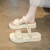 Сандалии на толстой подошве с двумя способами ношения женские новые летние прохладные шлепанцы с юбкой пляжная обувь