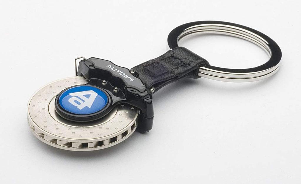 Брелок для ключей AUTOartDESIGN в виде тормозного диска (6-POT/черный суппорт)