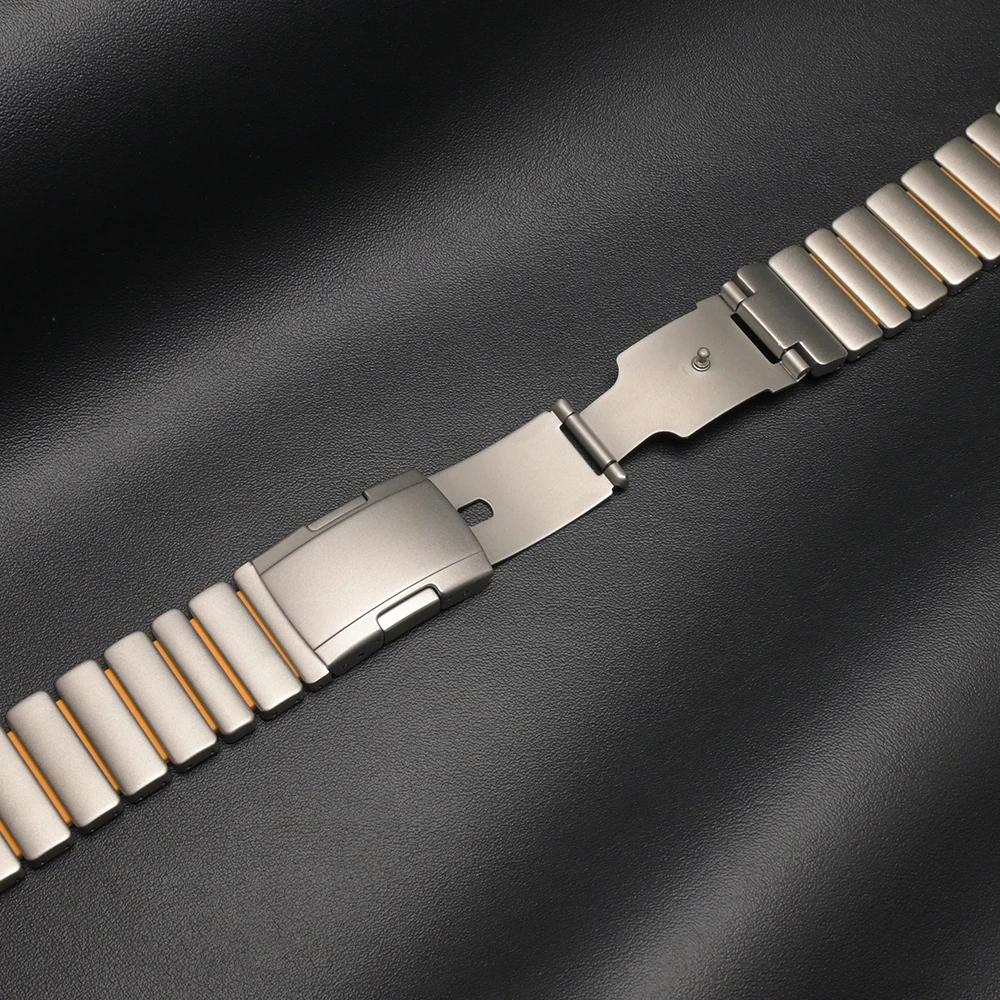 Металлический ремешок для часов из титана для Apple Watch Band Ultra 3 49 мм Серии 11 10 9 8 7 6 SE Резиновый Люксовый ремешок для iWatch 46 мм 45 мм 44 мм