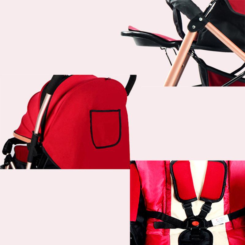 Детская коляска, четырехколесная, легкая складная детская коляска, двухсторонняя детская коляска с москитной сеткой