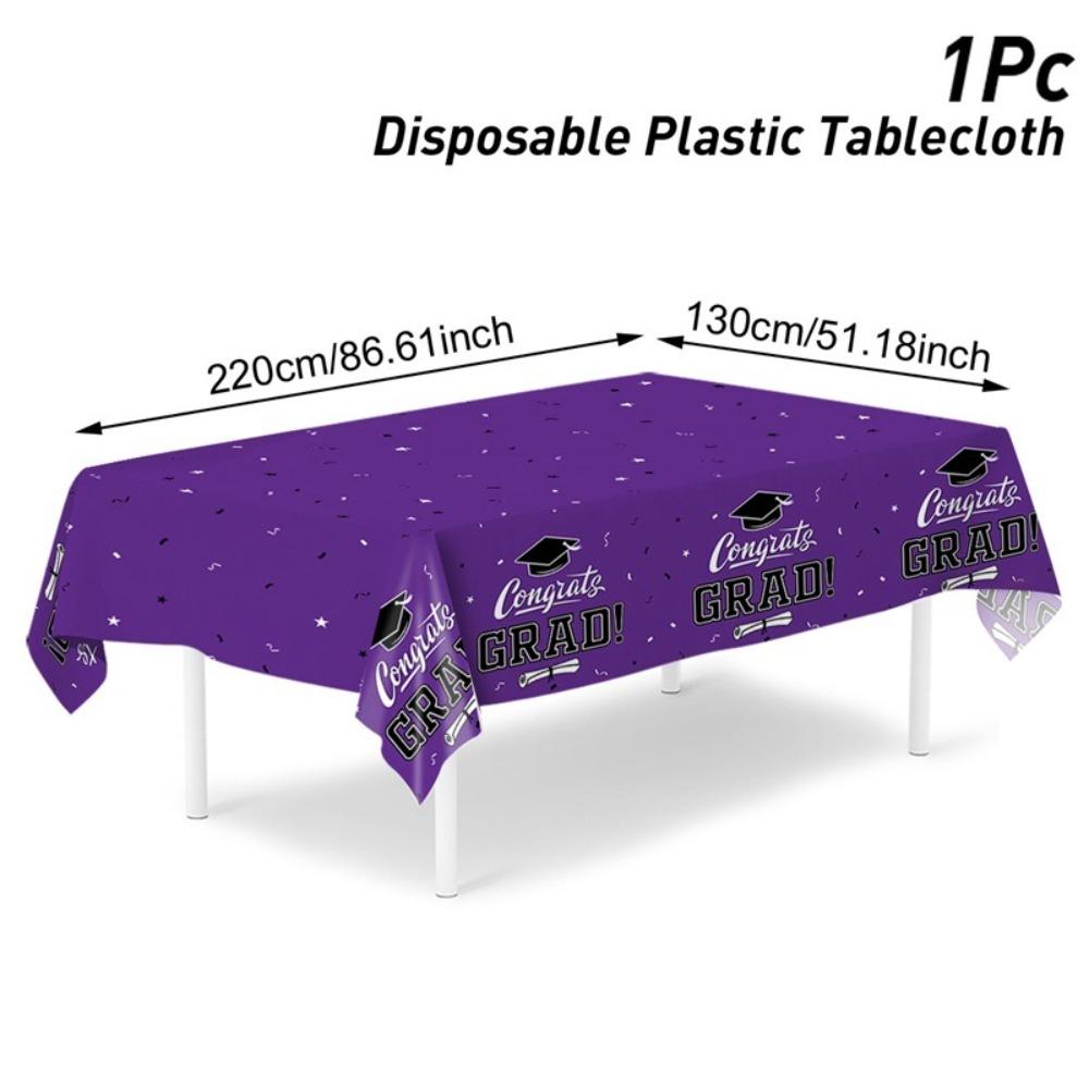 Wear-Resistant Graduation Tablecloth PE Material Disposable Table Cover Table Runner Class of 2026