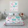 Cute Cartoon Cats Home Decor Soft Skin-Friendly Bedding Set Includes 1 Duvet Cover And 2 Pillowcase, Gift
