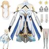 Lumine Bright Cosplay Люмен Костюм Алюмина Парик Волосы Yuanshen Игра Импакт Путешественница Женская Одежда Платье Комплект Парика Вечеринка Наряды