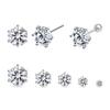 [Goldpang] Silver Brilliant Moissanite Diamond Piercing 5-Part 5mm