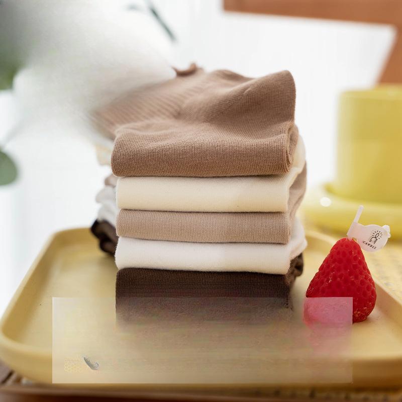 Черные носки с отделкой ушками, женские короткие носки, летние тонкие хлопковые носки, кружевные короткие носки, универсальные однотонные носки на весну и осень