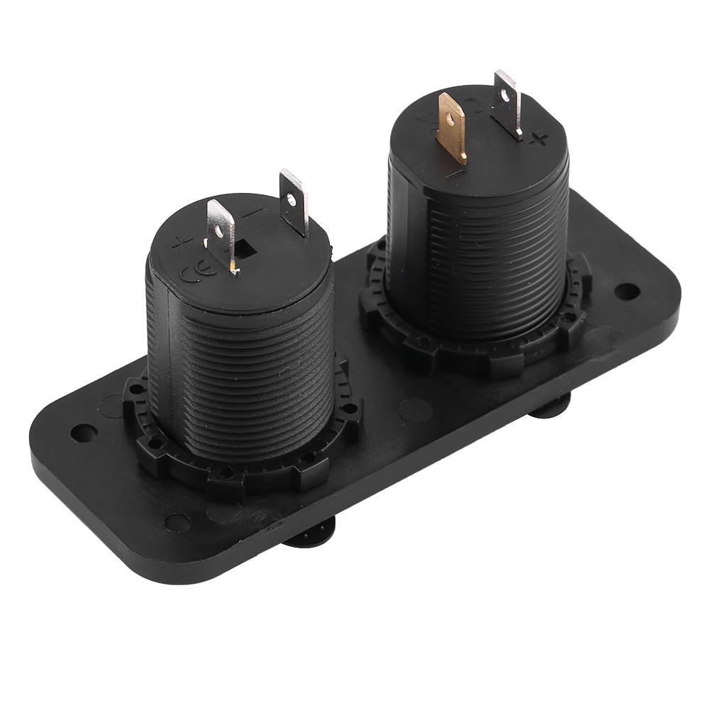 Адаптер гнезда прикуривателя 12 В с двойным USB-зарядным устройством 4,2 А для автомобиля, дома на колесах, яхты, автобуса