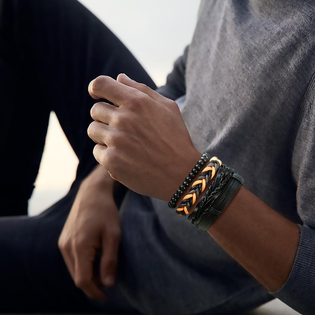 Vnox мужской кожаный браслет, браслет-подвеска в виде компаса с изображением листьев дерева жизни для мальчиков, черный винтажный панк-праздничный браслет из искусственной кожи в подарок