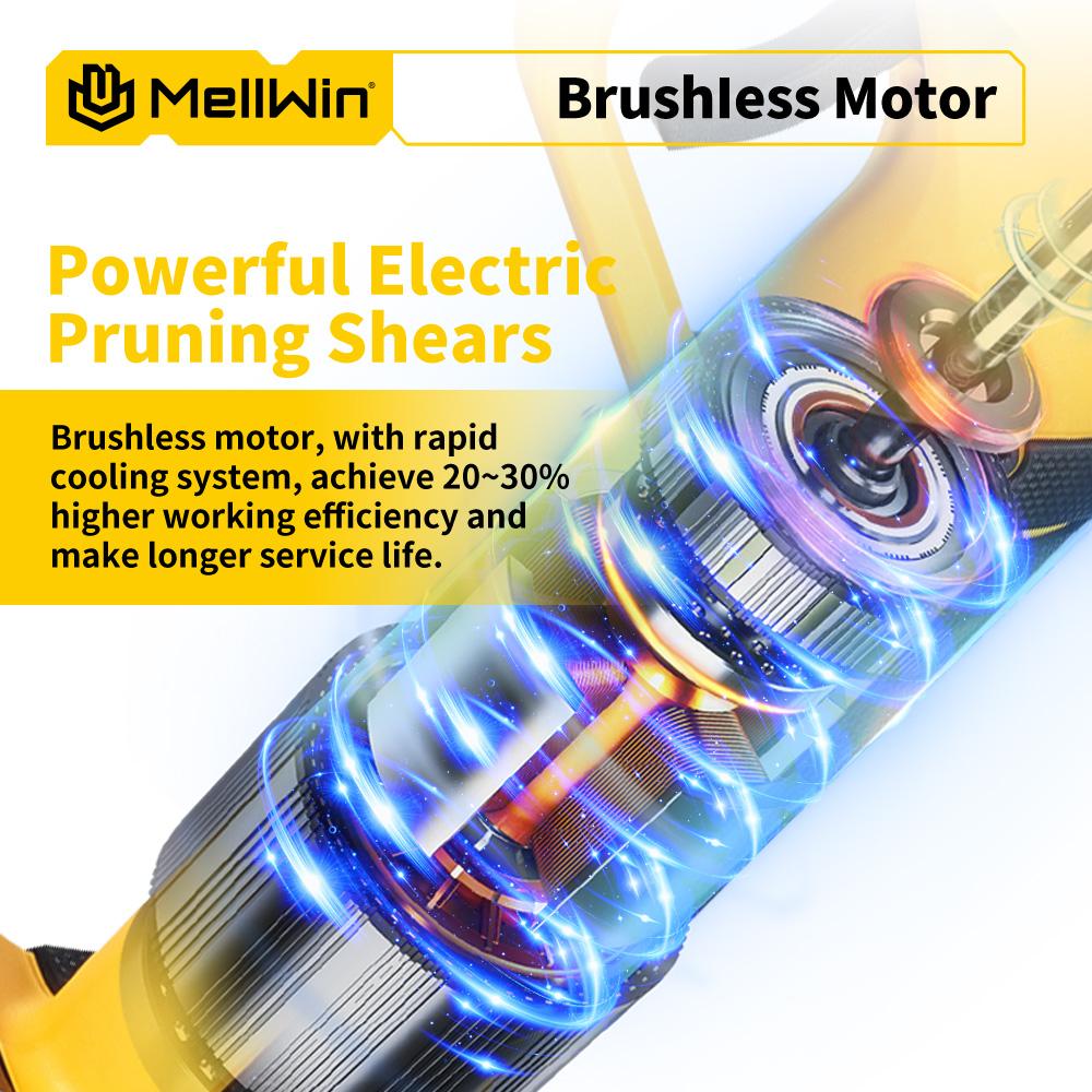 MELLWIN 2-в-1 Бесщеточный Электрический Сучкорез-Секатор с Телескопической Ручкой 180 см Садовый Инструмент-Секатор Для Аккумулятора Makita 18V