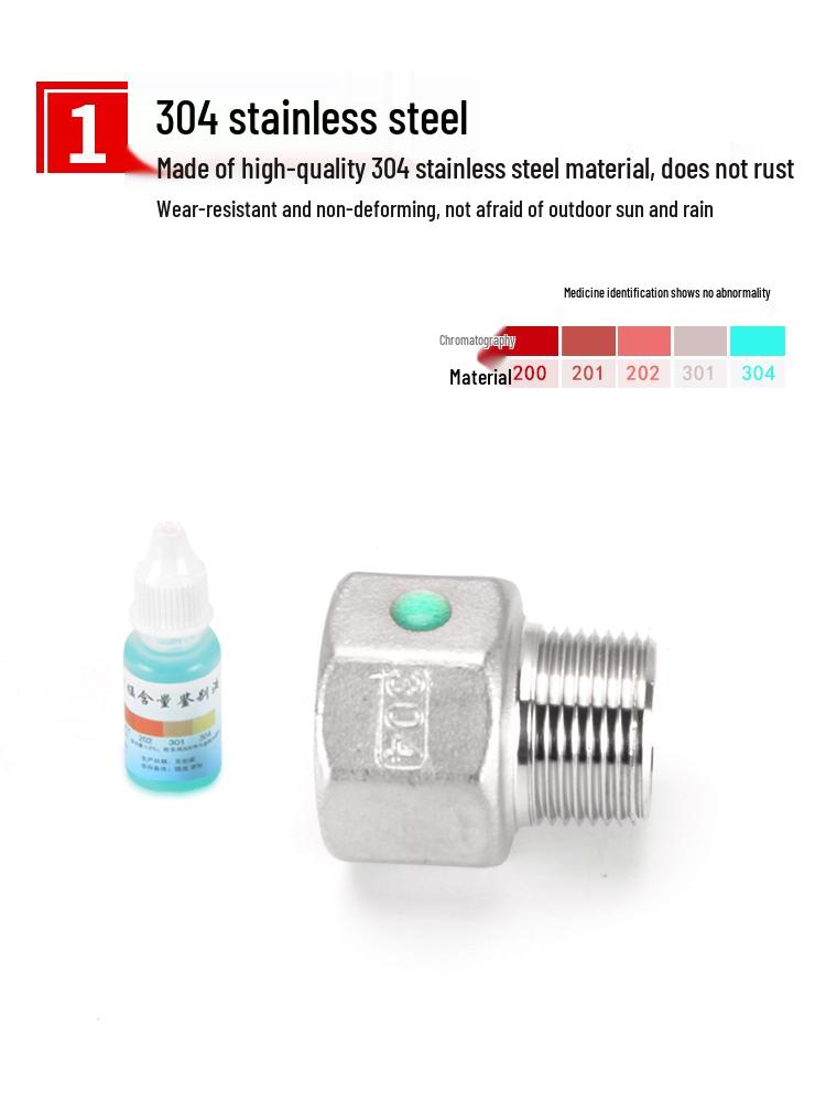 Шестигранный 6-гранный переходной муфта/розетка из нержавеющей стали 304 с резьбой для водопроводных труб (2/1.5/1.2/1 Дюйм)