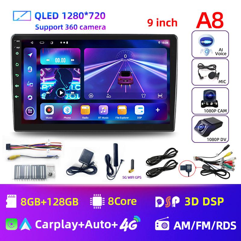 7/9/10'' 2 Din Android12 Auto Car Radio Multimedia Video Universal Stereo Carplay Gps For Volkswagen Nissan Hyundai Kia Toyota