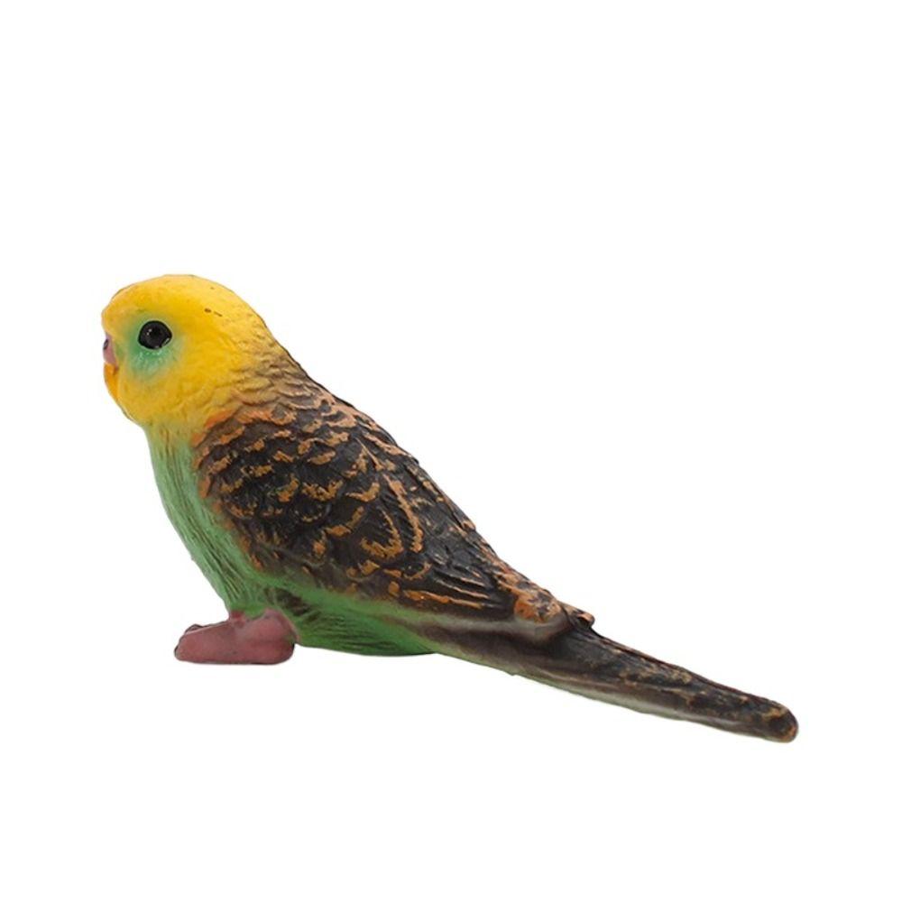 Miniatures Bird Figurines Educational Parrot Ornament Animal Sculpture Budgerigar Toy Tabletop