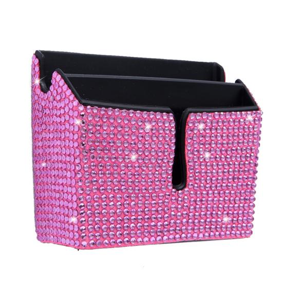 Прочный автомобильный ящик для хранения вещей с 2 отделениями, простая установка, хранение