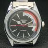 REFURBISHED SEIKO 5 AUTOMATIC 6309A VINTAGE JAPAN MENS BLACK WATCH A440877-4 Sk-a440877
