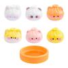 8Pcs Mini Cartoon Steambox Animal Miniatures Resin Breakfast Ornaments Fairy Garden Decoration Micro Landscape*-*&