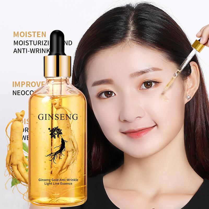 Сыворотка для лица Gold Ginseng 100 мл, гиалуроновая кислота увлажняющая укрепляющая эссенция против морщин