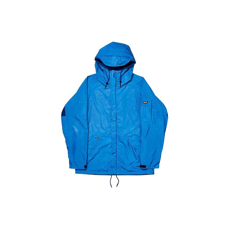 Palace FW19 Deflector Reflective Fabric Back Logo Hooded Jacket Unisex Jackets Blue PAL-FW19-018