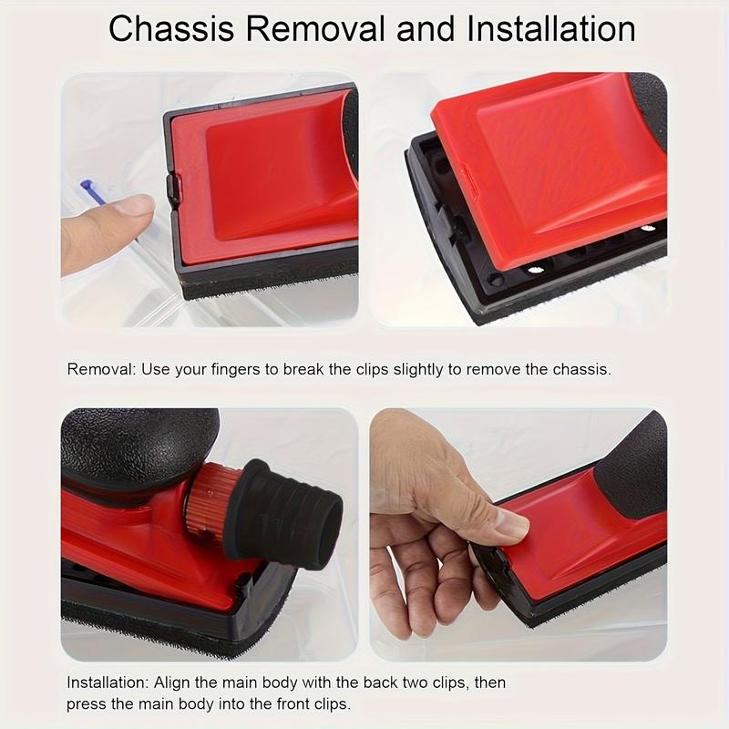 5Pcs 70*198mm Sanding Block Vacuuming Sanding Disc Holder Polishing Abrasive Block Manual Grinding Tools