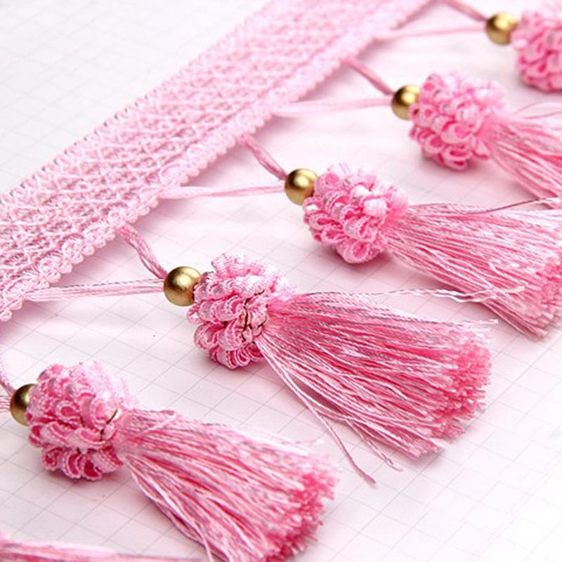 1M Кружево с бахромой из бисера, подвеска с кисточками, отделка края, сделай сам, обивка, штора, скатерть, кружевная лента, швейная фурнитура для штор, декор для дивана