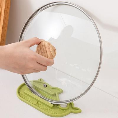 Моющийся коврик для хранения крышек от кастрюль, многофункциональный протектор столешницы, силиконовый держатель для крышек от кастрюль, нескользящий коврик для сушки под краном