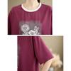 Dimanaf 2025 Summer T-Shirt Plus Size Women Basic Vintage Loose Oversized Printing Casual O-Neck Tops Tees