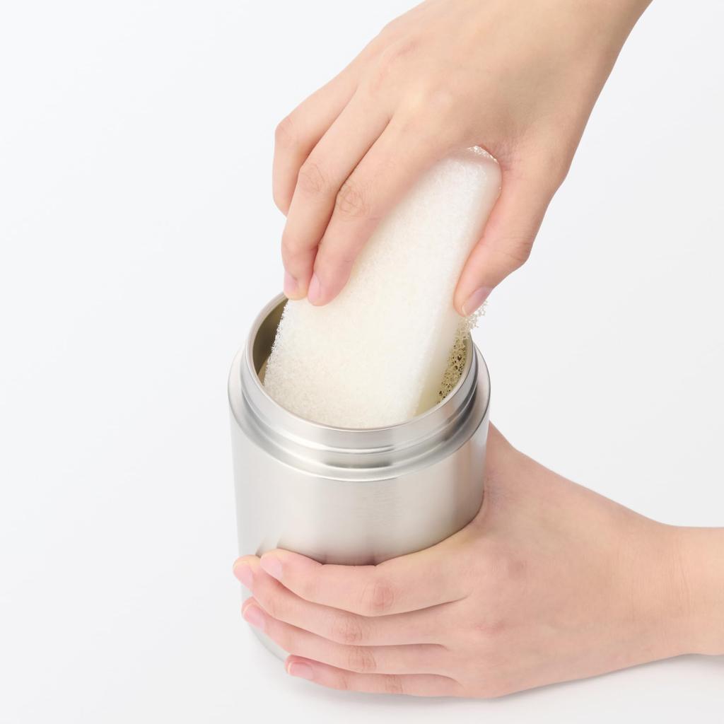 MUJI Термоконтейнер для супа 84334580 с широким горлом, легко моющийся, 430 мл, серебристый,