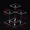4 Layers Square Transparent Removable Acrylic Display Stand Holder Rack Kit Blind Box Display Stand Jewelry Holder Shelf
