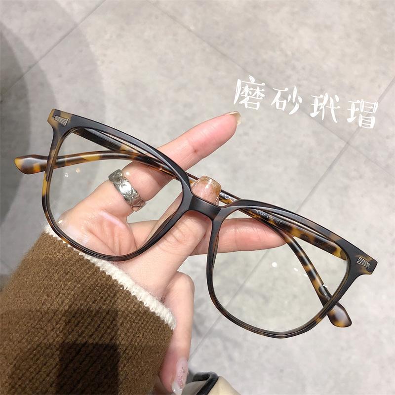 3Pcs Fashion Women Large Square Glasses Anti-Blue Light Clear Eyeglasses Ultralight Unisex Transparent Computer Glasses
