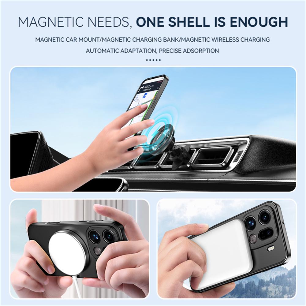 For Oppo Find X9 5G Magnetic Case Hidden Kickstand Skin-Feel Matte PC TPU Phone Back Cover